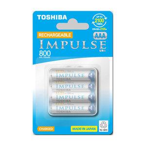 TOSHIBA IMPULSE 충전건전지 AAA 4알 2알 2100회 1.2V