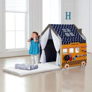 키즈돔 원목 하우스 아동침대 버스놀이판-별   플레이텐트   싱글침대