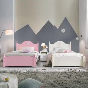 러블리 크림화이트) 슈퍼 싱글 초등 학생 어린이 공주 침대