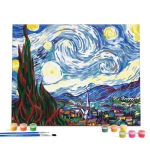 아트박스 아이러브페인팅 DIY캔버스형 그림그리기40x50cm 고흐-별이빛나는밤에