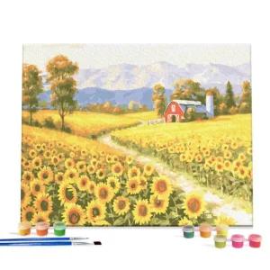 아트박스 아이러브페인팅 DIY캔버스형 그림그리기 40x50cm 해바라기 산책길