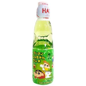 크레용 신짱 메론향 라무네 200ml x30개 [1박스]  / 일본 수입 짱구사이다 메론 음료