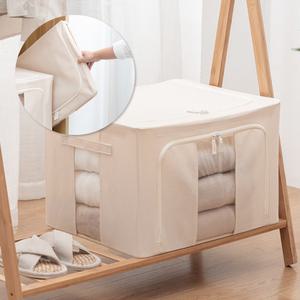 KPG 다용도 리빙박스 수납함 펜트리 접이식 폴딩 투명 의류 정리함 손잡이형 대형 부직포