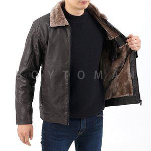 [보이투맨]XO135  남성 라이더 인조 가죽 점퍼 레더자켓 블루종