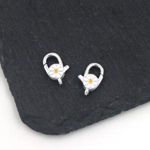 U1131) 925실버 데이지 붕어 잠금장식 / 팔찌 재료