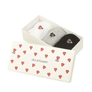 [롯데백화점]질스튜어트 [선물포장] 자수 여성 면혼방 중목양말 3종세트 JASS4F102BK