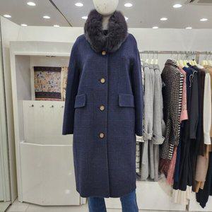 [조이너스]폭스퍼 루즈빗 체크 알파카 모직 롱 코트JACW0WCH0460_US