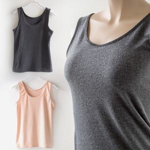 국산 따뜻한 여성 기모나시 스판민소매 겨울런닝 빅사이즈 616