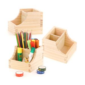 목공 체험 3구 라운드 연필꽂이우드 키트 수업 재료 반제품 만들기 우드버닝 쓸모좋은목공키트