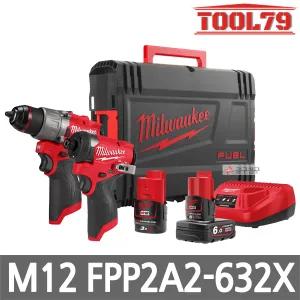 밀워키 M12 FPP2A2-632X 충전콤보세트 12V 3세대 3.0Ah 6.0Ah M12 FID2 FPD2