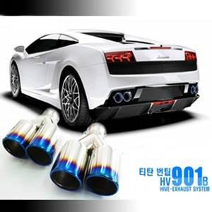 90파이 블루 티타늄 컬러 머플러팁 마후라 배기팁 튜닝용품