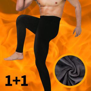 [1+1]남성 융 기모 레깅스 타이즈 두꺼운 겨울 양모 쫄바지 남자 융털