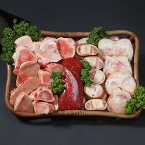 갤러리아 [오늘자연]청정한우 1등급 효도보신 세트 (사골2kg+우족1족+사태500g