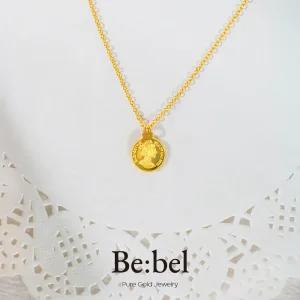 순금목걸이 3.75g 24k 여자 디자인 코인 비벨 한돈 1돈