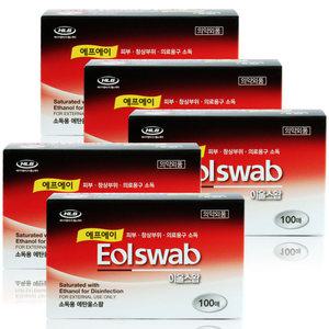 FA 이올 알콜솜 5박스 500매[에프에이|에탄올|이올스왑|알콜스왑|소독|낱개포장]