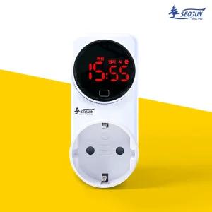 서준전기 타이머 콘센트 SJE-C10 디지털 다이얼 타임스위치 대기전력차단콘센트