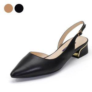 [갤러리아] SAERA 세라 소가죽 인사이드 오픈 슬링백 샌들 S21G403 흑색 3CM