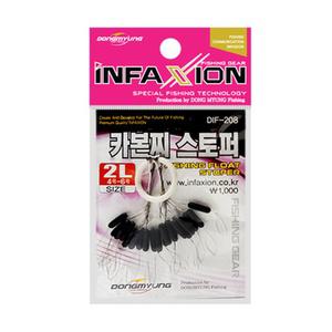 동명 인팩션 일자형 카본 찌스토퍼 찌멈춤고무 민물 중층 내림낚시 채비 소품