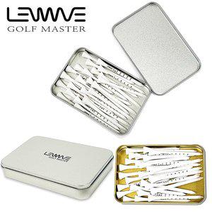 [런웨이브] 골프마스터 메탈티 케이스 + 눈금티 50개입 골프 필드용품 숏 미들 롱
