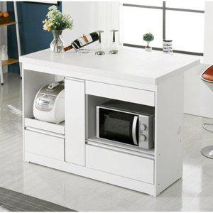 [자르파라]렌지밥솥수납형 인조대리석 아일랜드 식탁(120cm 2색) 사각 예쁜 부엌 보조 넓은 탁자