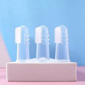 퍼리허브 강아지 손가락 칫솔 실리콘(칫솔4p+케이스2p)