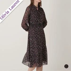 [올리비아로렌][올리비아로렌] 호피 프린트쉬폰 롱원피스 VOBOA3F7221