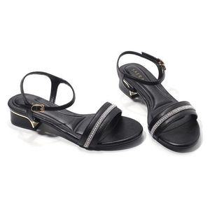 [갤러리아] 세라 여성 소가죽 메리제인 큐빅 스트랩 샌들 TCS23402 블랙 2.5CM