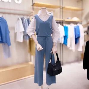 [대구백화점] [시에로]스트레이트핏 니트 점프슈트 (SG2KTF601)