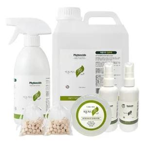 피톤치드수 리필2l+리필500ml+휴대용2개+편백칩2개+천연비누