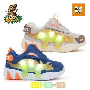 [토박스](강남점)[다이노솔즈]반짝반짝 라이팅 트리케라 3D 벨크로  공룡운동화  DNKCD3TSTK11 2색상