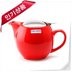 [ZERO JAPAN]제로재팬/도자기 티포트 라운드(ROUND)2인용 BBN-02TO 토마토/티포트/티팟/홍차/녹차