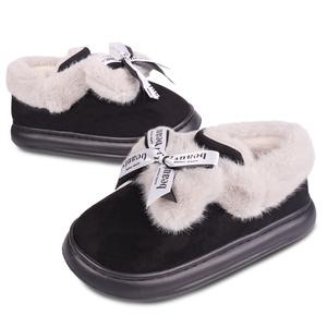 슈퍼카미트 여성용 겨울 리본 슬립온 털 쿠션 샌들 wt3sc83