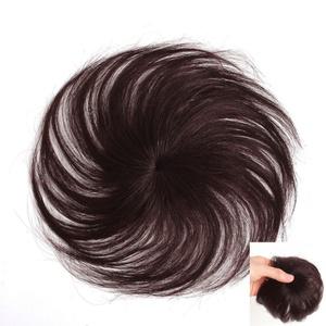 여성 부분 가발 정수리 가발 풍성한 탑커버 정수리 가발 예쁜 인모 가발 똑딱이 레드브라운