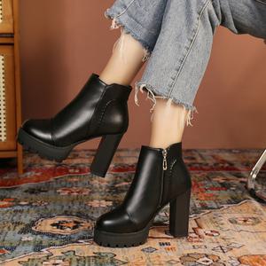 가보시 통굽 힐 부츠 A19