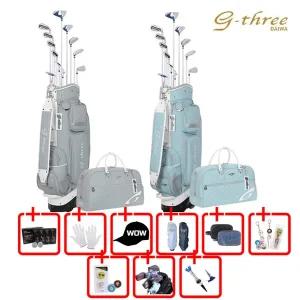 다이와 2023 지쓰리 니콜 여성용 골프채 풀세트 바퀴형 캐디백세트 G