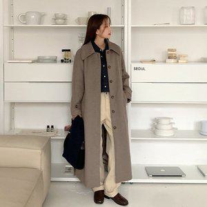 [공구우먼] [제작] 라비제 히든 벨트 울 롱 코트 73391 빅사이즈 여성의류