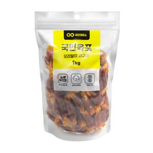 국민육포 오리말이고구마 1kg 애견 강아지 간식 육포