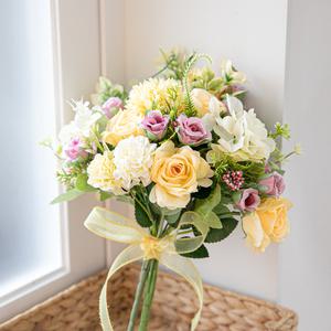 수국 조화 꽃다발 파스텔 34cm 인테리어 꽃 부케 선물 장식 셀프 웨딩 촬영 소품