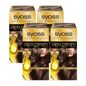 사이오스 올레오크림 염모제 3N 로얄브라운, 4개