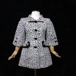 에고이스트 정품 여자 겨울용 도트무늬 여성 점박이코트자켓55