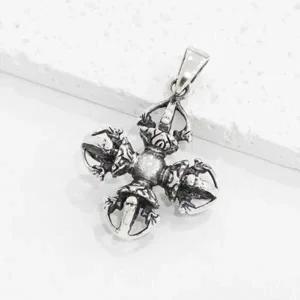 [하프클럽/ ]남자 925실버 불교 부적 행운 목걸이 팬던트