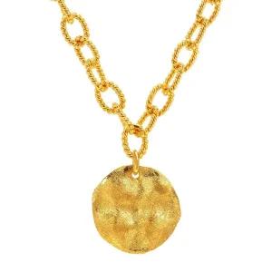 갤러리아 여자 순금 목걸이 체인 앤틱 코인 24K 18.75g 18K장식