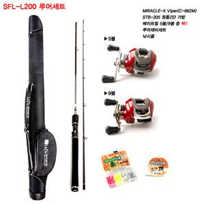 싸파 MIRACLE Viper 베이트루어세트=루어대(C-662M)+베이트릴LV100-9볼+루어가방+낚시줄+루어채비세트
