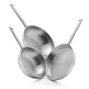 [퀸센스][세신 퀸센스] 샤이니 통5중 스텐레스 후라이팬 3종세트 - 팬28cm,웍24cm,웍28cm