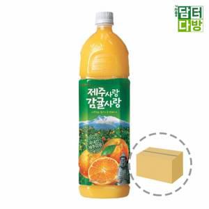 롯데칠성음료 제주사랑 감귤사랑 1.5L (6개입) 제주사랑감귤사랑 제주감귤1.5L 제주감귤 음료 주스 감귤
