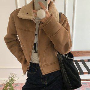 [제이0]양털 카라 스웨이드 무스탕 점퍼