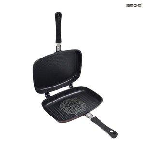 [기타]키친아트 금상첨화2 논스틱코팅 IH 인덕션가능 양면팬 생선구이팬