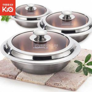 인덕션 뚝배기 통3중 클레디움 가마솥 스텐 돌밥 영양 찌개 IH 1인 유리뚜껑
