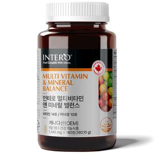 인테로 캐나다 종합 멀티비타민 미네랄 밸런스 1개 성인 남성 여성 올인원