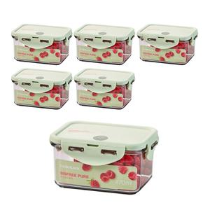 락앤락 비스프리 퓨어 직사각 470ML, 6개